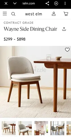 Great Condition West elm Dining 6 chairs For sale Brand New Condition
