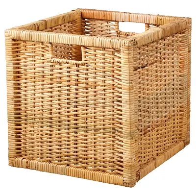 Basket, rattan, 32x34x32 cm
