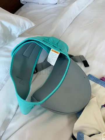 Lightweight turquoise baby hip seat carrier (used)