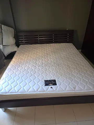 Urgent Sale king size bed with mattress. very good condition