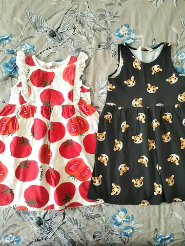 Both for 30 AED Beautiful Summer kids dresses for 3-5 years old girl in perfect condition Al barsha