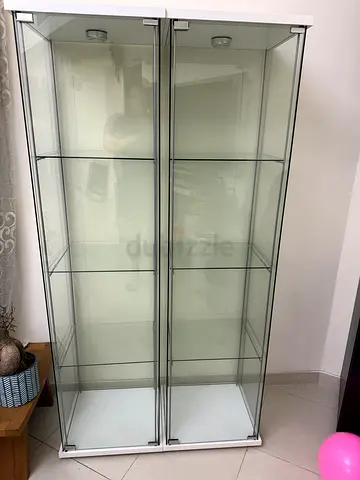 Glass 4 tier cabinets/display units
