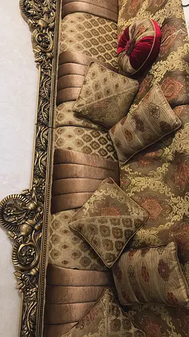 Large Ornate Middle-Eastern Style Sofa with Cushions