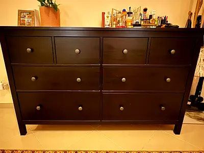 IKEA HEMNES 8-Drawer Dresser - Dark Brown, excellent Condition