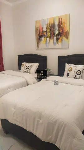For annual rent in Ajman, in Gulf Tower, fully furnished rooms and a hall