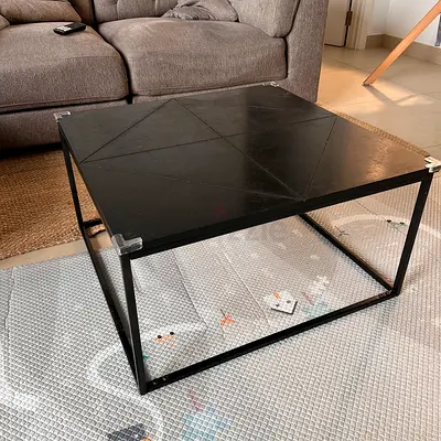Black Coffee Table with Square Top