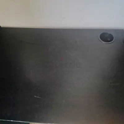 Used Black Office Desk / Computer Table with Cable Grommet