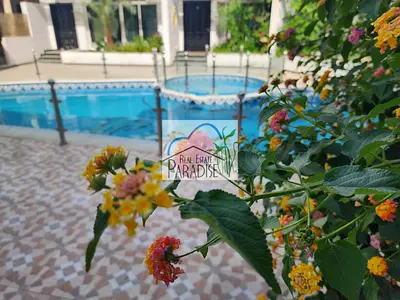 Available Private Entrance 3 Bedroom Villa/Living & dinning/ Maid Room /store room/4 Bath/3 Parking /1 Master/ shared swimming pool/for rent in mirdif