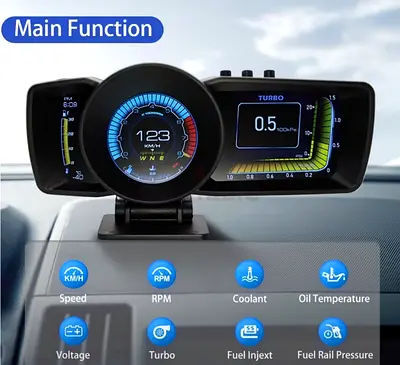 BRANDNEW HUD Head Up Display A600, OBD Gauge Display+GPS Speedometer Dual System Smart Gauge Display