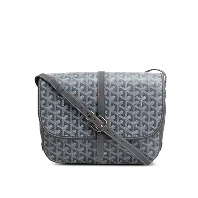 Authentic 2024 Grey ine Belvedere II MM Messenger Bag