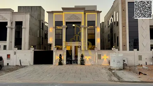 Luxury villa for sale in Al Helio 2 | 3014 sq ft | Two floors + roof terrace | 5 master bedrooms | Majlis and living room with washrooms | Modern kitc