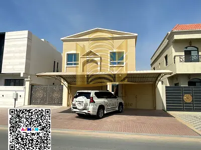 فيلا طابقين للايجار بعجمان منطقه الياسمين- خلف الحديقه شارع اسفلت كبير عدد 5 غرف ماستر + مطبخ + صاله مجلس مع مغاسل + حمام غرفه خادمه ماستر + غرفه غسيل