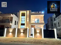 Luxury villa in Yasmin, Ajman, price includes registration and ownership fees. Ideally located direc