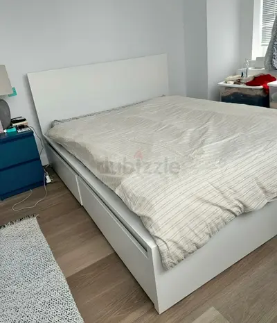 Ikea Queen size bed with mattress available in perfect condition