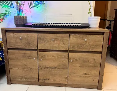 Wood-effect 3-Drawer 3-Cupboard Sideboard