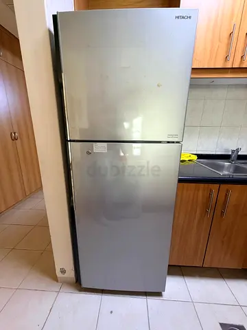 Hitachi Top Freezer Fridge - Good Condition, 2-Door (Silver)