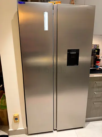 Hisense Side-by-Side Stainless Steel Refrigerator with Water Dispenser