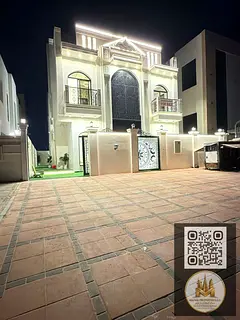A villa in Al Haliwa, Ajman, for sale: five master bedrooms, living room, majlis, kitchen, maid'