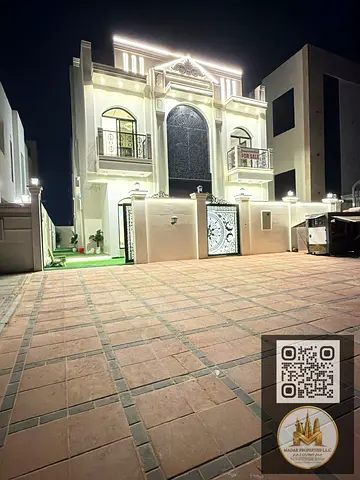 فيلا مميزة بالحليو عجمان للبيع خمس غرف ماستر صالة مجلس مطبخ غرفة خادمة وصالة علوية تصميم رائع وموقع هادئ شامل رسوم التسجيل