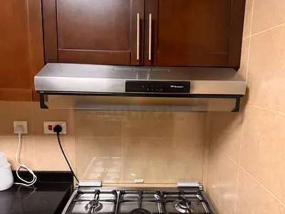 Used Stainless Steel Wall-Mounted Cooker with Hood / Kitchen Exhaust Fan