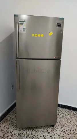 LG Silver Top-Freezer Refrigerator - Good Condition, 2 Doors