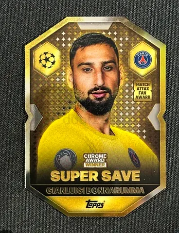 Topps Match Attax Super Save Chrome Award Winner - Gianluigi Donnarumma Trading Card