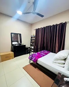 Master Bedroom with Attached Bathroom in One Bhk Apartment