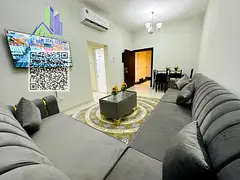 Brand New Furnished Apartment 2BR + Hall  All Bills Included Ajman Corniche