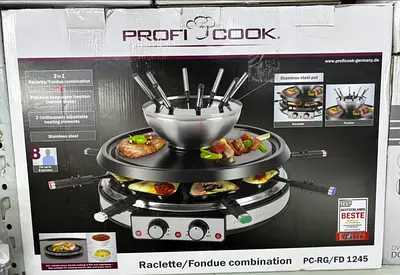 ProfiCook Raclette  Fondue 8-person Combo PC-RG/FD 1245 - New in Box