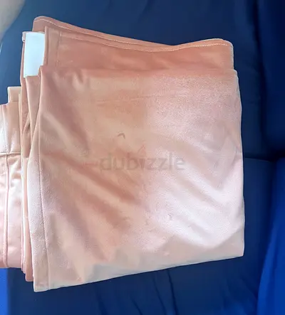 Peach coloured curtains- 250 cm h * 140 w * 2 pieces set