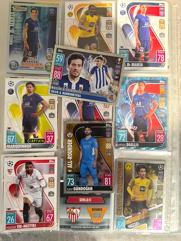 Collection of Football Trading Cards - Mixed UEFA Champions League Set