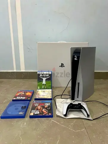 PlayStation 5 Console with Controller and 5 Games - Good Working Condition