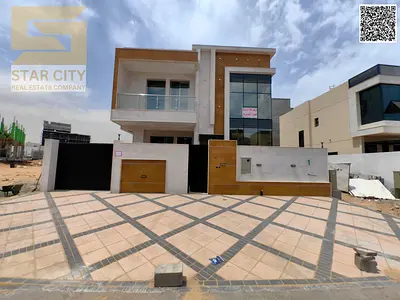 Stone-Faced Villa for Sale in Ajman A stunning modern luxury villa for sale in Al Helio, Ajman.