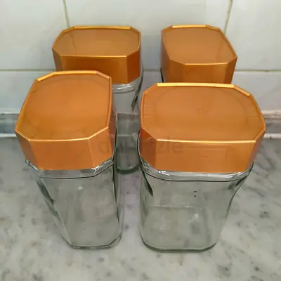 Storage Jars (Glass) - 4pcs for AED 5