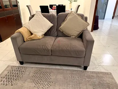 Comfortable Grey Fabric Sofa set  with Cushion (3+2+1)