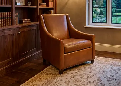 Marina home leather armchair