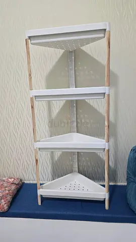 4-Tier Corner Storage Shelf – Space Saving – Good Condition