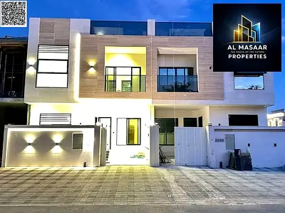 Villa with all registration and ownership fees included, on the main street, ready to move in, in one of the most prestigious areas of Ajman, freehold