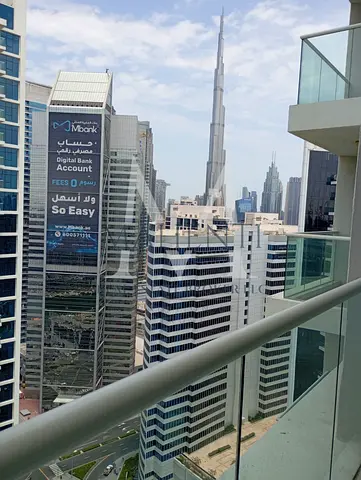 Full Furnished Studio for Rent Distress Price | Dual View (Lake & Burj Khalifa)