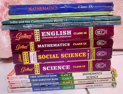 CBSE Class 9 Books – Reference/Guide Books (Golden + Oswaal) + NCERT (Good Condition)
