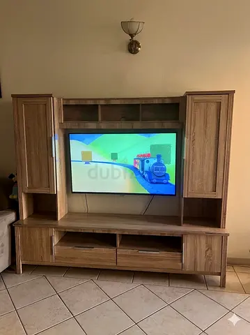 Wooden Entertainment Center / TV Unit - Light Oak Finish
