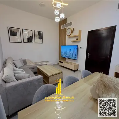 أفخم و أجمل شقة غرفتين وصالة مفروشة بالكامل Vip سوبر ديلوكس للإيجار الشهري في عجمان ✔️ شامل الفواتير و الإنترنت ⚡📶 فرش فاخر