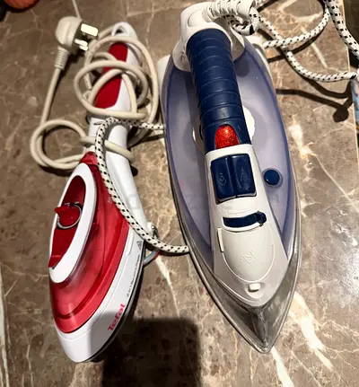 Two Steam Irons - Working Condition, One Compact Travel Iron
