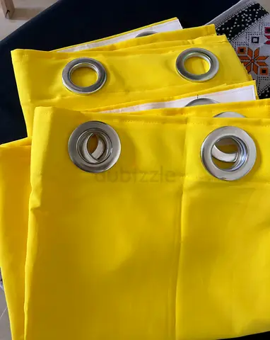 Pair of Yellow Curtains- 225 * 140 cm