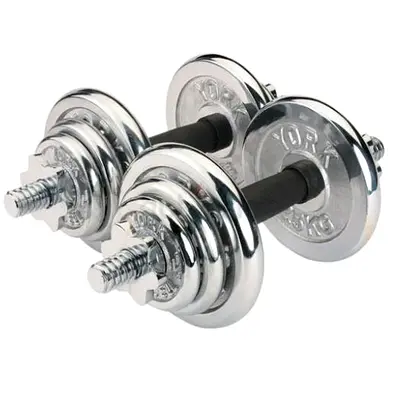 York 30KG Adjustable Chrome Dumbbell Set  Price