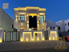 Villa calssic design | ajman| al helio2 | 6 master rooms, majlis, 2 halls, roof| freehold | 0 regist