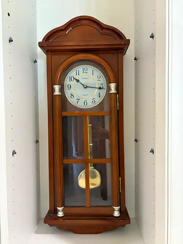 Vintage Wooden Wall Pendulum Clock - Decorative