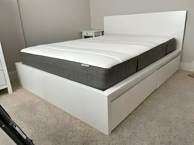Ikea malm queen size bed frame with matters