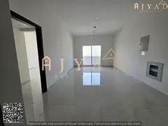 For annual rent first occupancy: 1 bed hall apartment on Corniche Ajman, sea view, master bedroom, 2