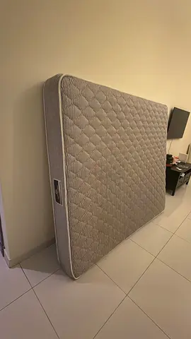 King Size Bed with 2 Big Size Memory Mattresses (1 Extra Mattress) and a Side Table